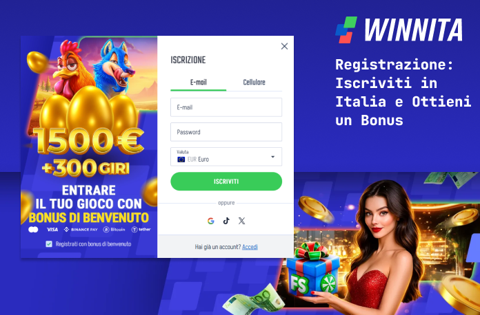 Come registrarsi a Winnita - Istruzioni passo passo per gli italiani